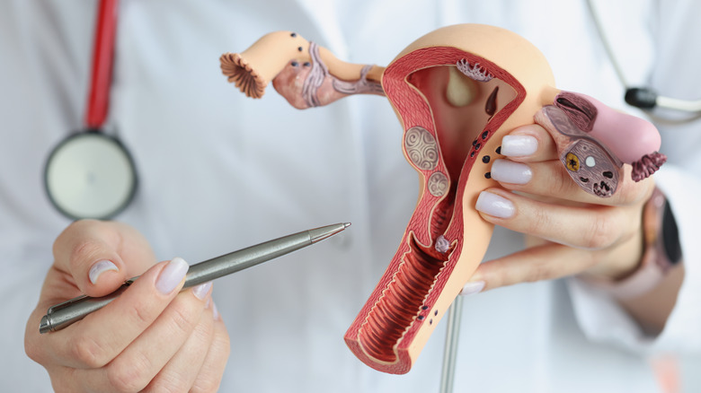 woman with gynecologist during exam