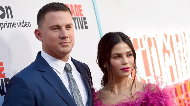 Jenna Dewan and Channing Tatum at a red carpet