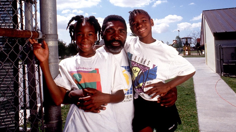 Richard Williams with daughters Serena and Venus