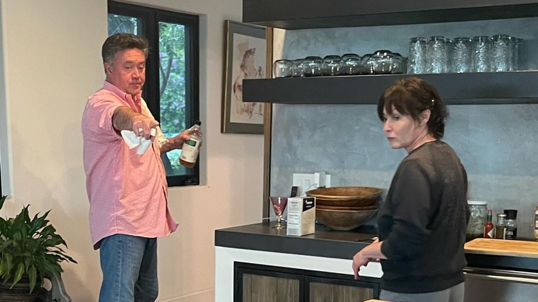 Sean Doherty Shannen Doherty standing in kitchen