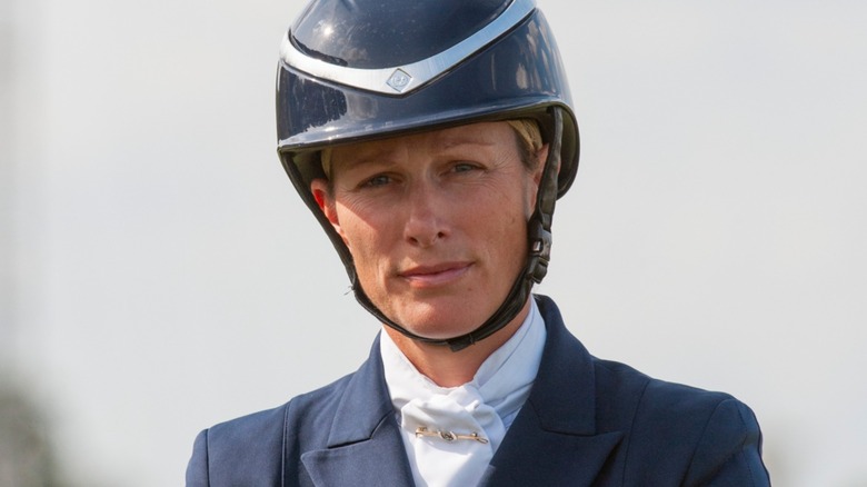 Zara Tindall in helmet