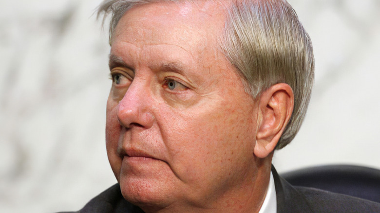 Senator Lindsey Graham frowning 