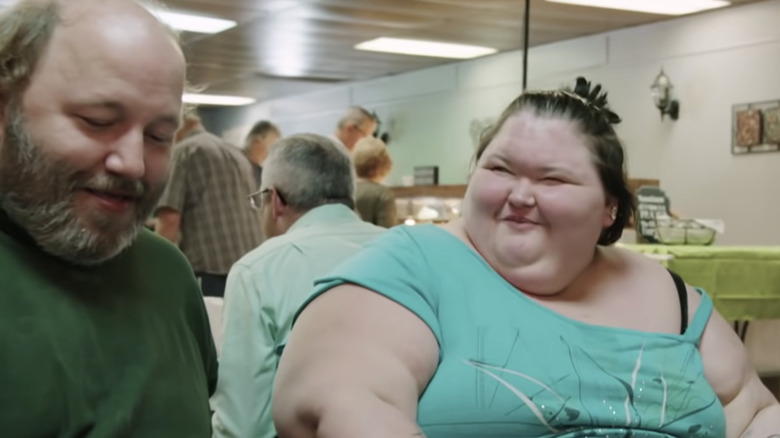 Amy Slaton and husband laughing 