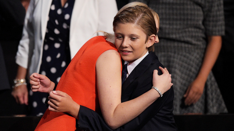 Barron Trump and Tiffany Trump