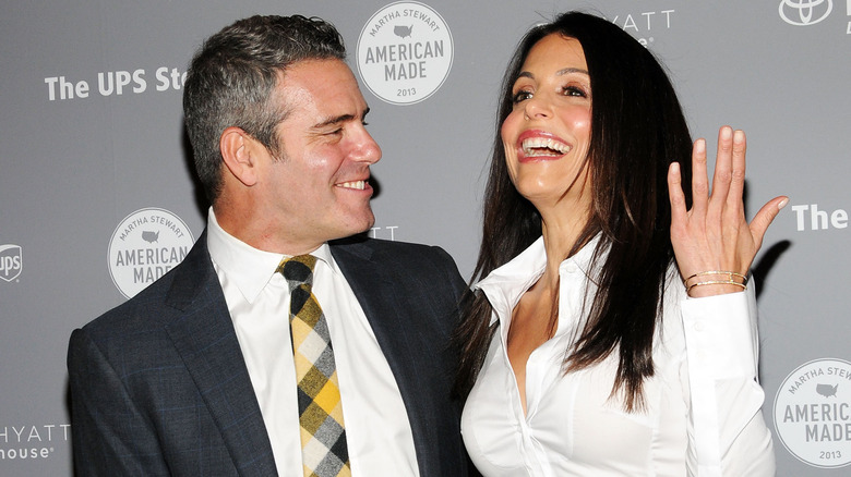 Andy Cohen, Bethenny Frankel smiling