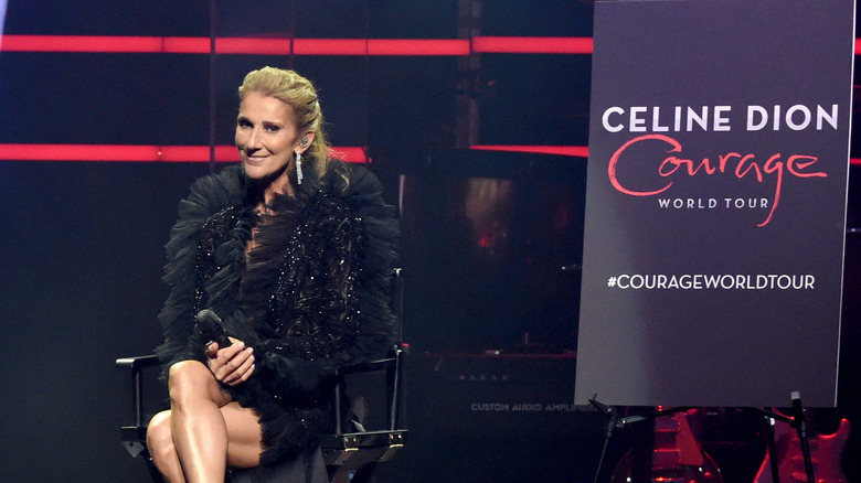 celine promoting Courage tour