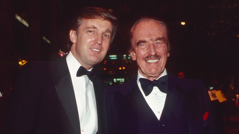 Donald Trump and his father Fred Trump at an event