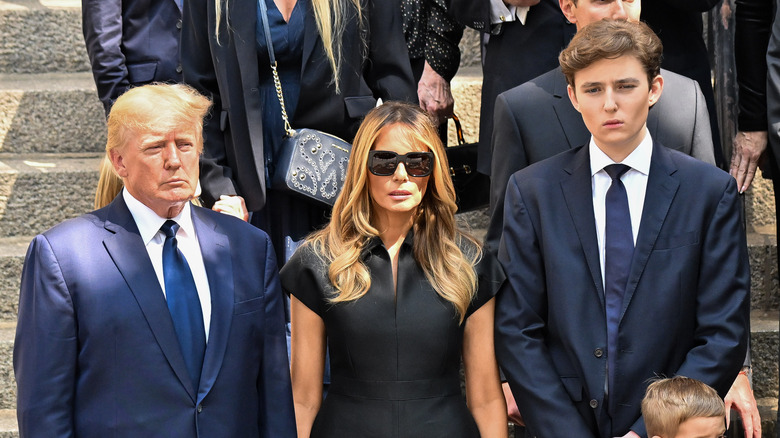 Donald, Melania, and Barron Trump