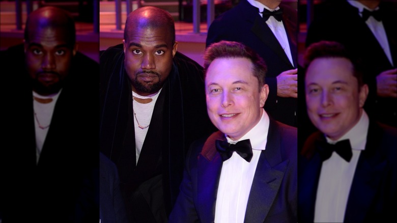 kanye west and elon musk posing together