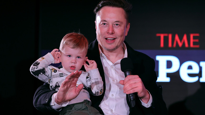 Elon Musk and son