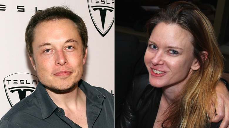 Elon Musk and Justine Wilson split image