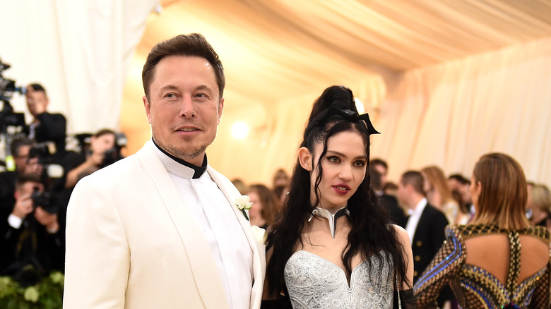 Elon Musk and Grimes attend the 2018 Met Gala