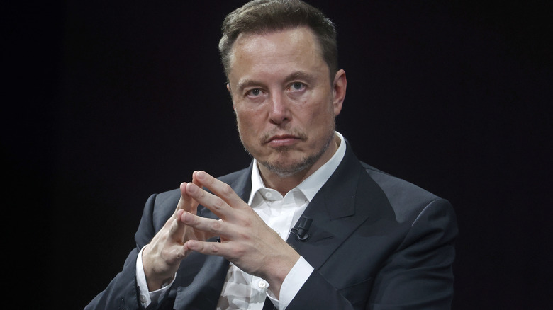 Elon Musk looking serious