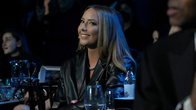 Hailie Scott smiling at the Grammys