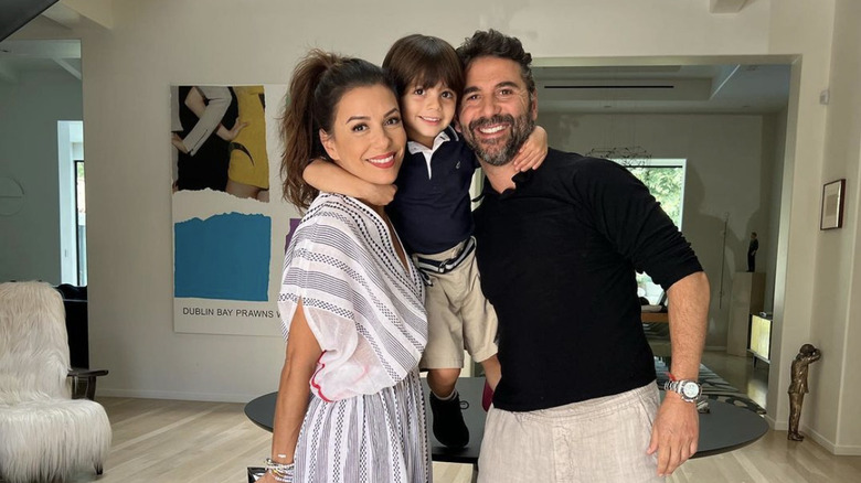 Eva Longoria with husband, Jose Baston, and son, Santiago Baston