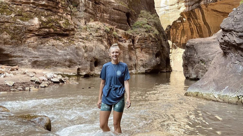 Gabby Petito smiling in nature 