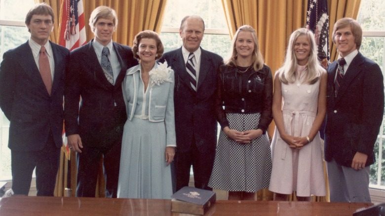 The Ford family in the White House in 1974