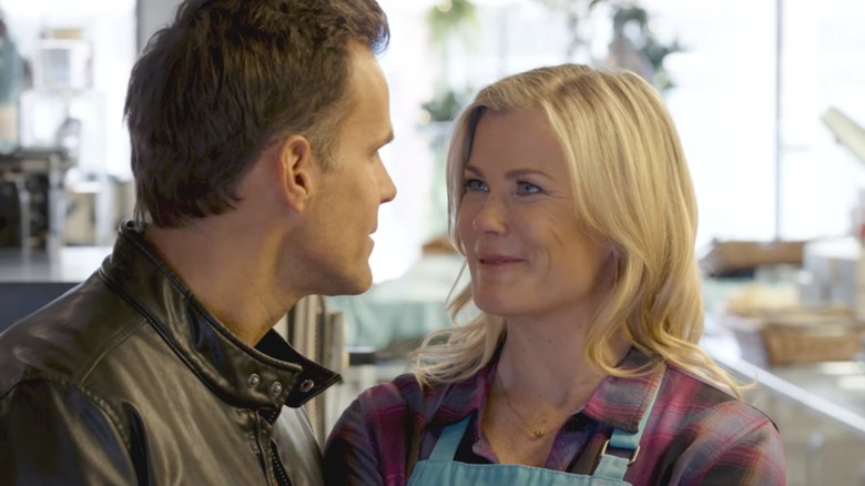 Alison Sweeney and Cameron Mathison in "Carrot Cake Murder"