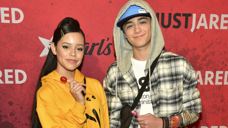 Jenna Ortega and Asher Angel posing together