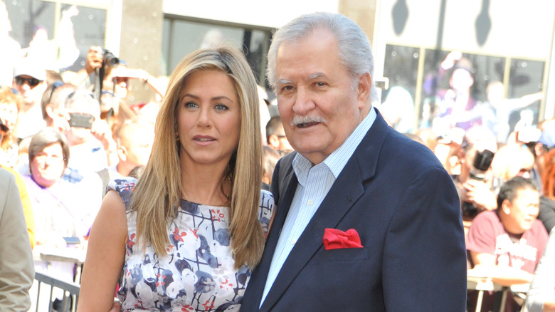 Jennifer Aniston poses with her father, John Aniston