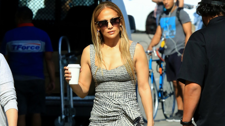 We don't think that's coffee in Jennifer Lopez's cup