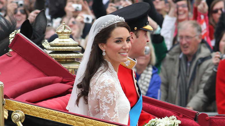 Princess Catherine in wedding carriage