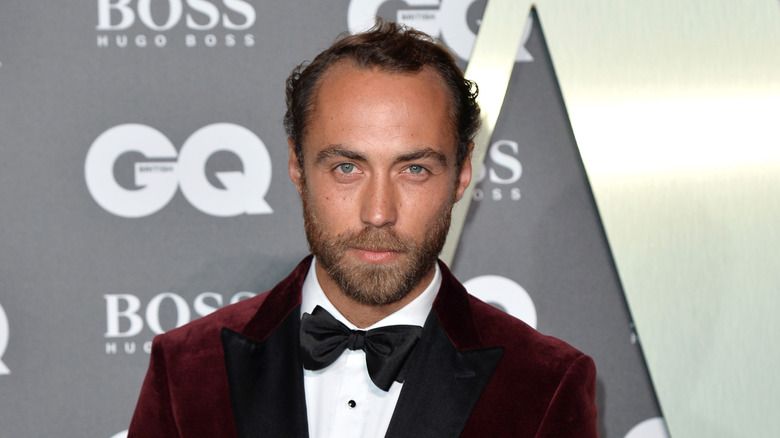 James Middleton GQ Awards 2019 maroon velvet tux