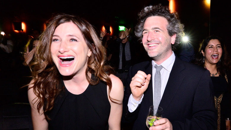 Kathryn Hahn and Ethan Sandler laughing