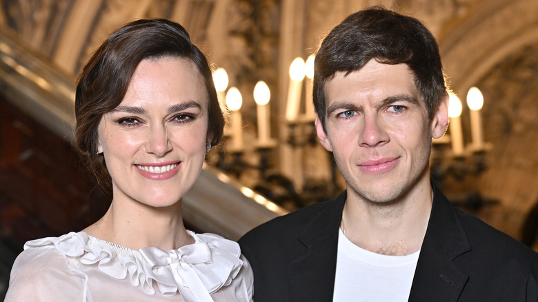 Keira Knightley and James Righton at Paris Fashion Week 2024