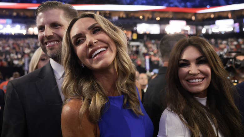 Eric and Lara Trump with Kimberly Guilfoyle at rally