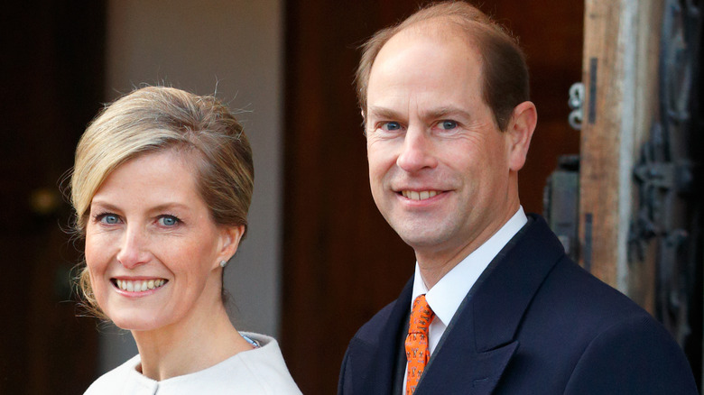 Prince Edward and Sophie smiling together