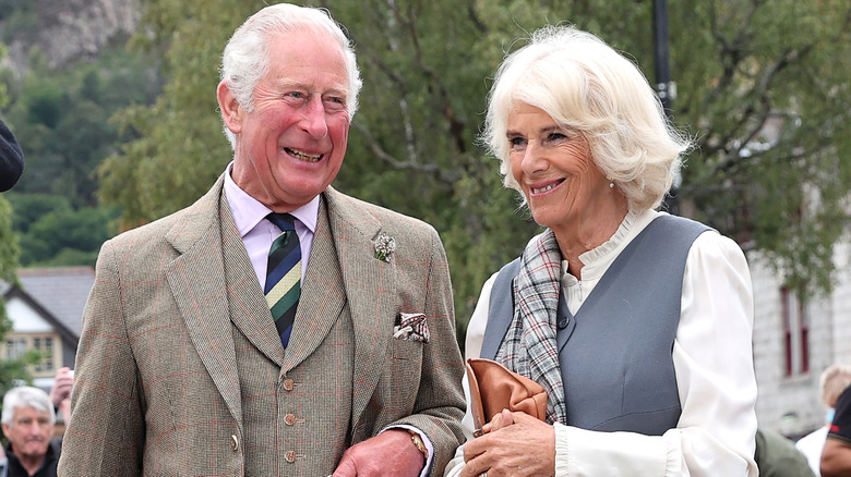 King Charles and Queen Camilla visiting Ballater, Scotland, 2021