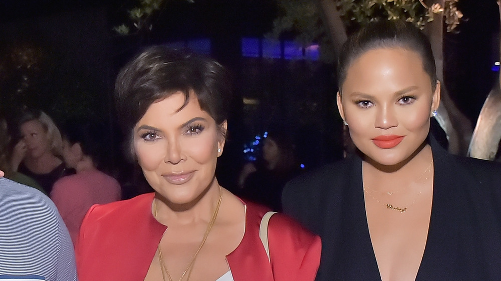 Kris Jenner and Chrissy Teigen at event