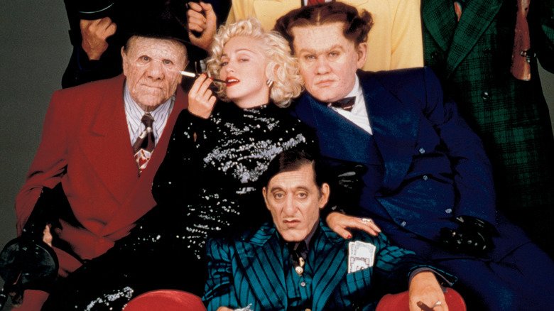 Madonna and the cast of "Dick Tracy" 