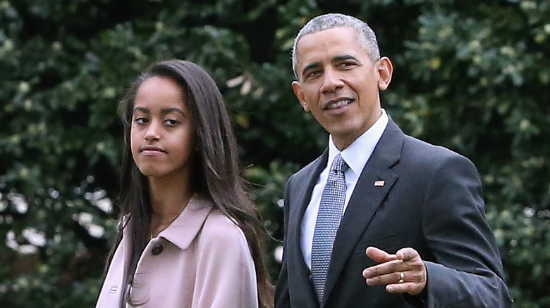 Malia Obama & Barack Obama