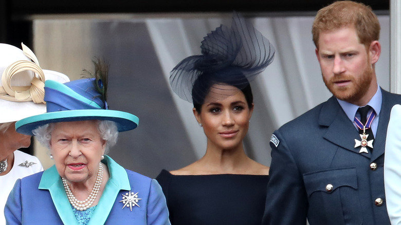 Prince Harry, Meghan Markle, and Queen Elizabeth