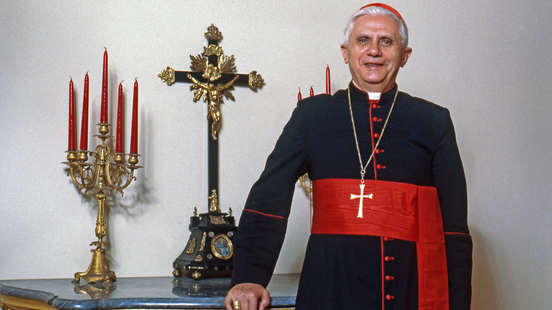 Joseph Ratzinger shown as a cardinal