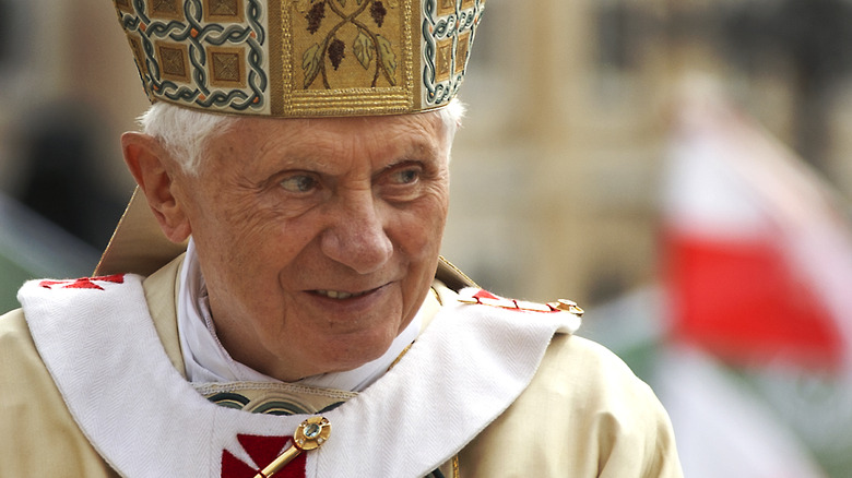 Pope Benedict XVI smiling