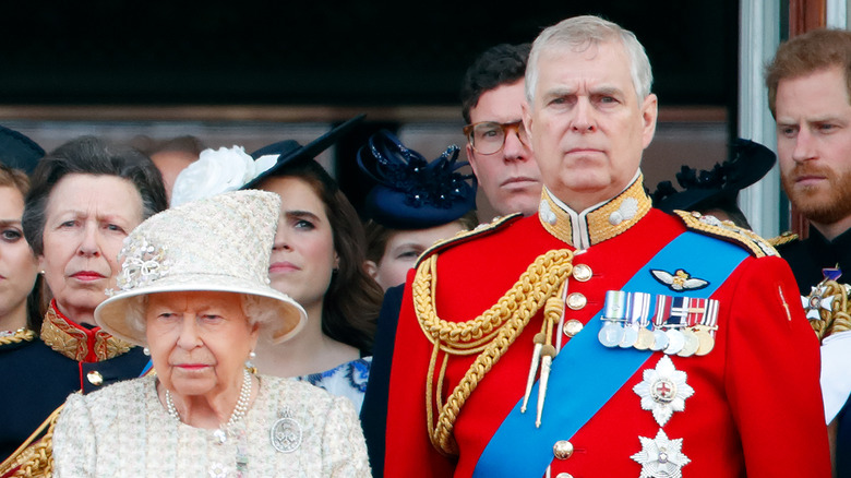 Queen Elizabeth and her son, Prince Andrew