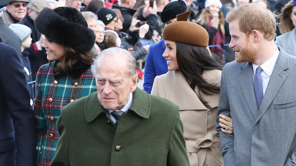 Prince Philip, Meghan Markle, and Prince Harry at event