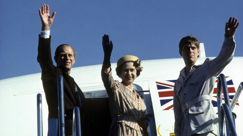 Prince Philip, The Queen, and Prince Andrew