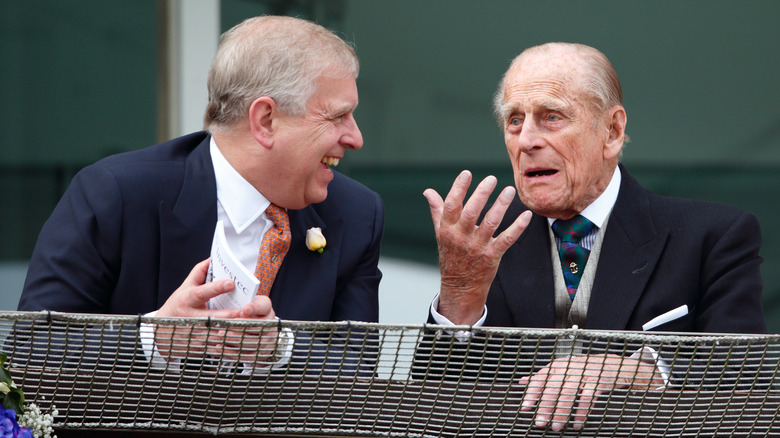 Prince Andrew and Prince Philip 