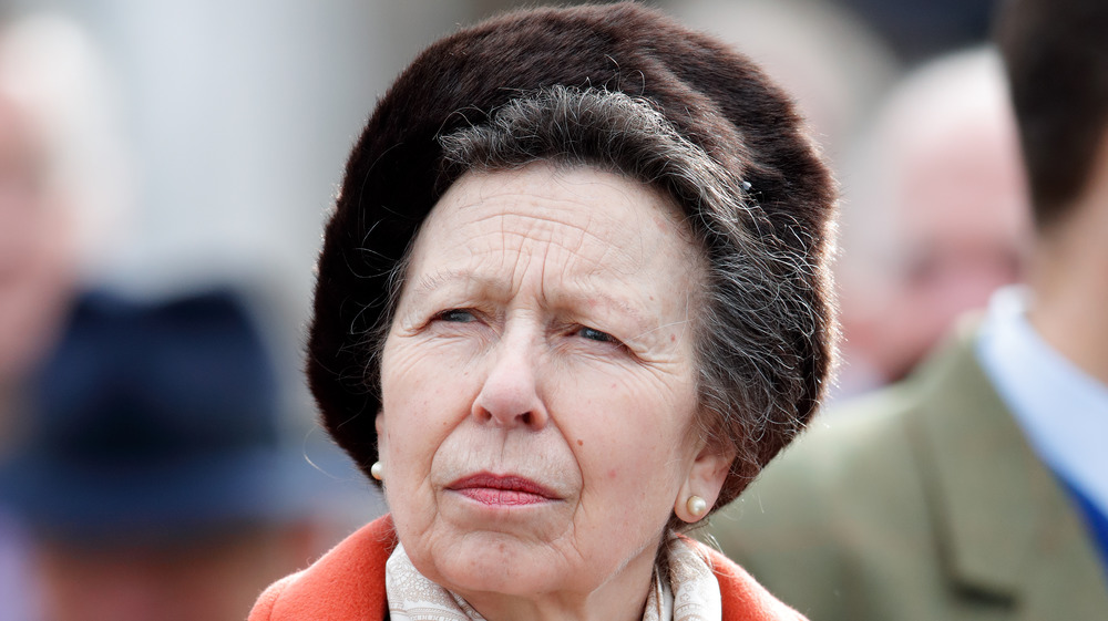 Princess Anne looking into the distance