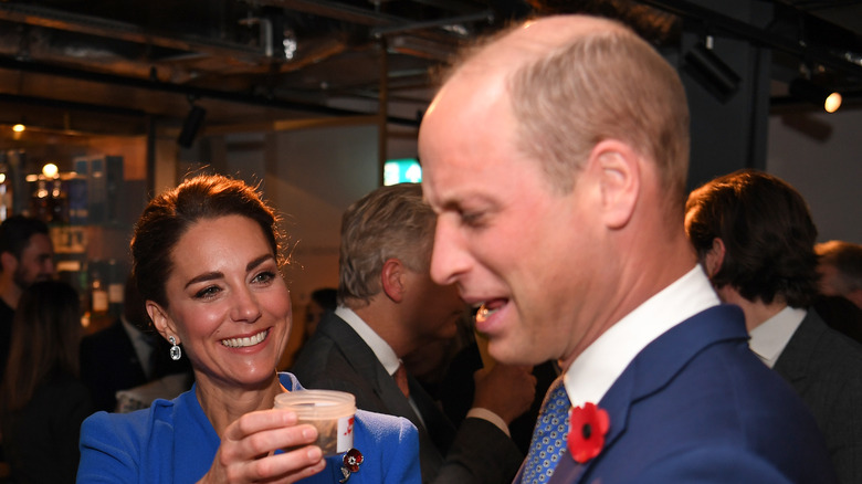 Kate Middleton toasting William