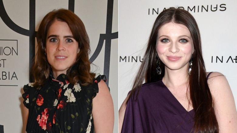 Princess Eugenie and Michelle Trachtenberg pose at different events