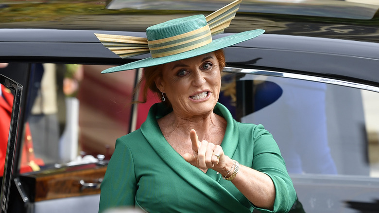 Sarah Ferguson pointing