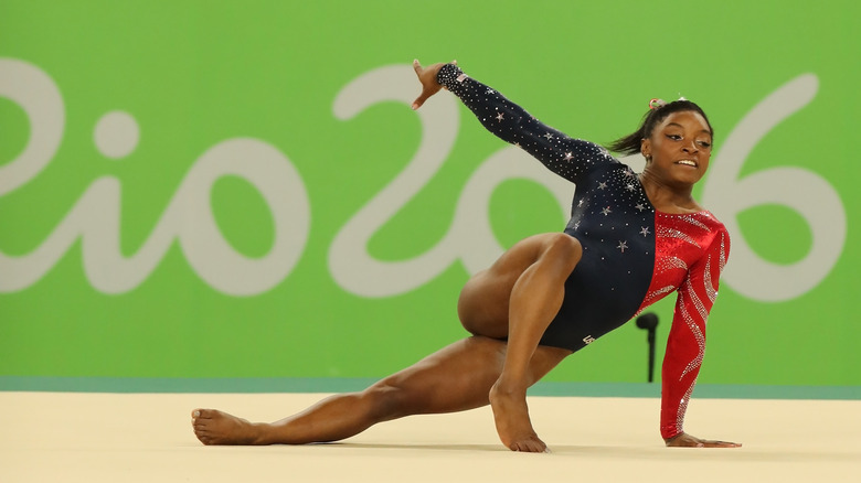 Simone Biles competing at the 2016 Summer Olympics in Rio de Janeiro, Brazil