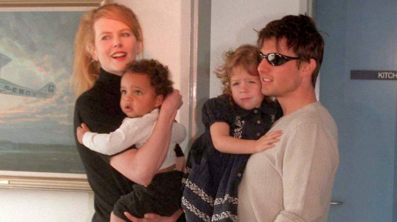 Nicole Kidman and Tom Cruise with Isabella and Connor Cruise