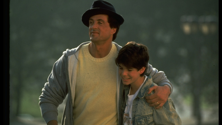 Sylvester Stallone and Sage Stallone in 'Rocky V'