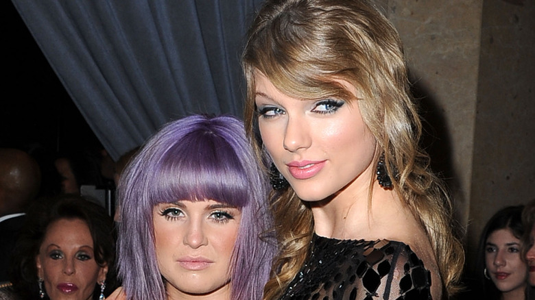 Taylor Swift and Kelly Osbourne at a pre-Grammy event